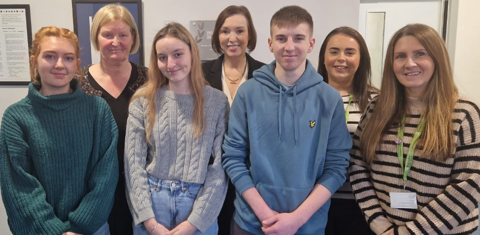 Young Carers who attended the Trust Board meeting