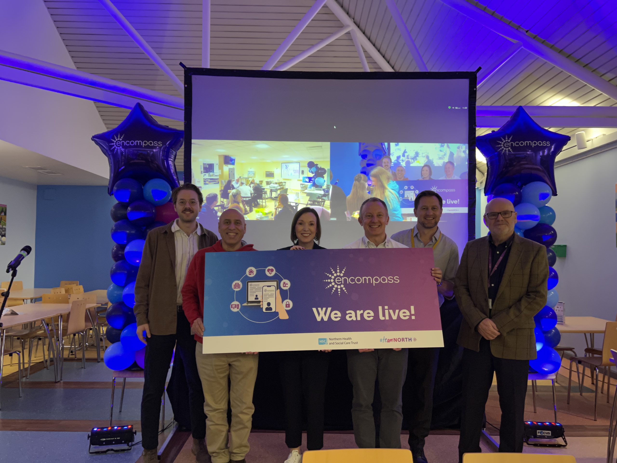 Northern Trust Chief Executive Jennifer Welsh with colleagues from Digital Health and Social Care and representatives from Epic