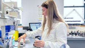 Microbiologist in a laboratory