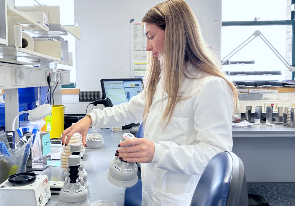Microbiologist in a laboratory
