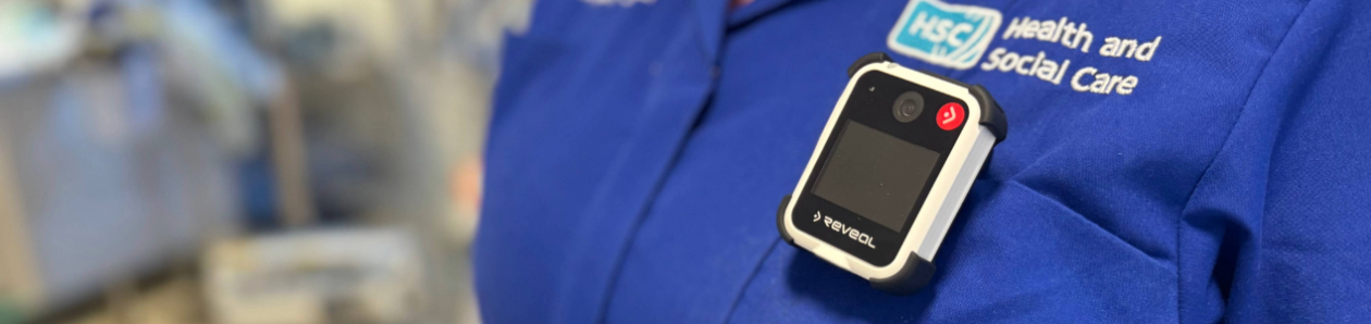 Nurse wearing a body worn camera