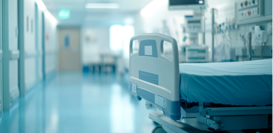 a hospital bed in a ward
