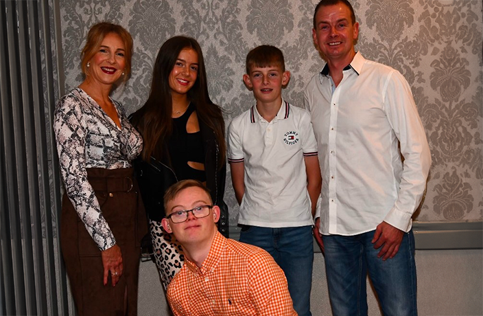 The Rodgers family - standing left to right are Sandra, Kirsty, Rhys and Richard while Troy is kneeling at the front.