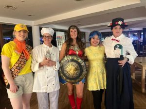 Five people in fancy dress.