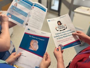 Information leaflets about maternity services.