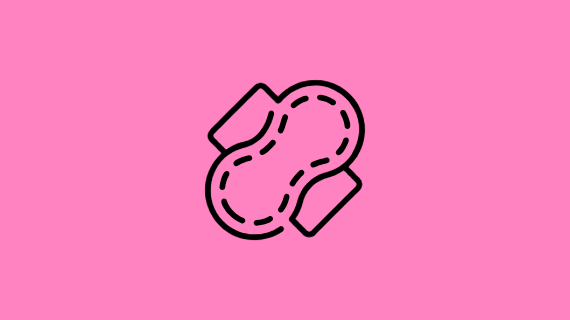 A period product on a pink background