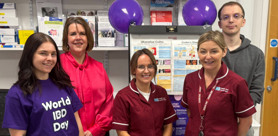 Two nurses and three members of the Causeway IBD Patient Panel