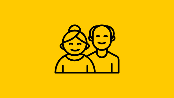 An old woman and an old man