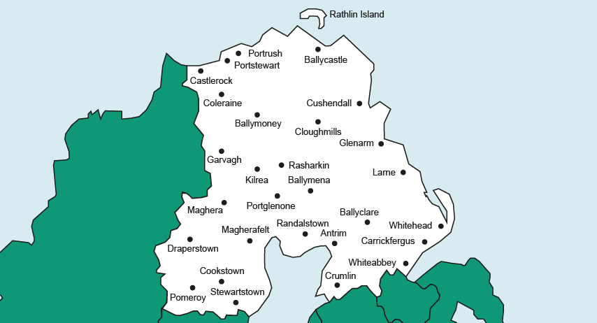 Map of the Northern Trust area