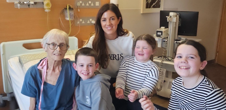 Photograph of Grandmother, daughter, 2 granddaughters and grandson