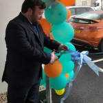 Oscar winning actor James Martin cuts the ribbon to mark the official opening of Fairhill Court in Maghera.